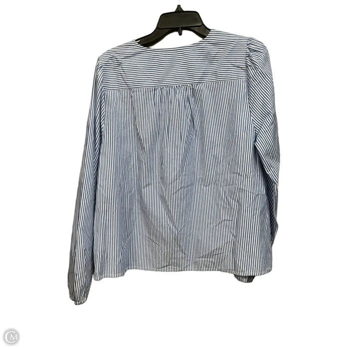 Blouse Long Sleeve By J. Crew In Striped Pattern, Size: L