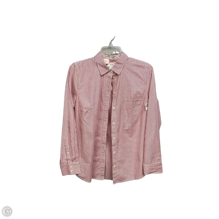 Blouse Long Sleeve By J. Crew In Striped Pattern, Size: S