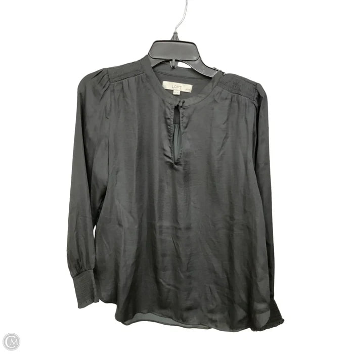 Blouse Long Sleeve By Loft In Black, Size: Sp