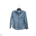 Blouse Long Sleeve By Loft In Blue Denim, Size: Xs