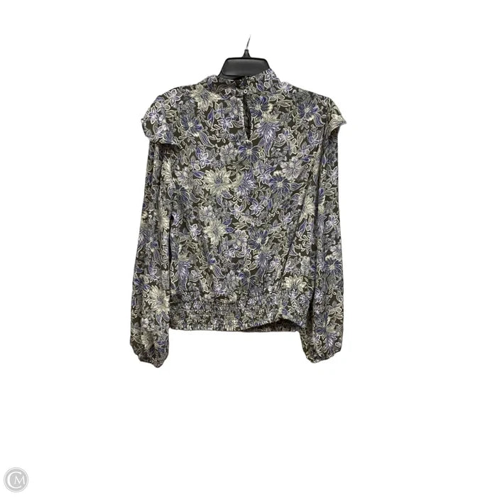 Blouse Long Sleeve By Loft In Floral Print, Size: L