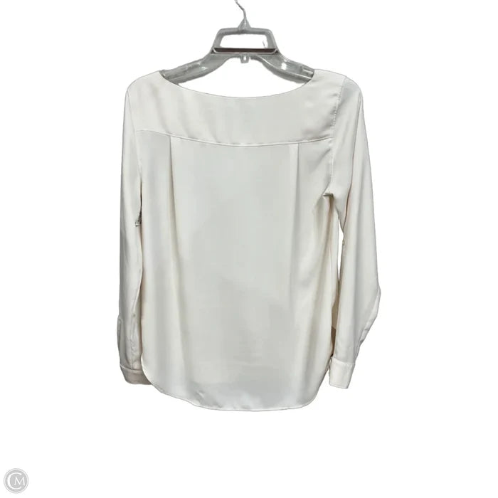 Blouse Long Sleeve By Loft In White, Size: Xs
