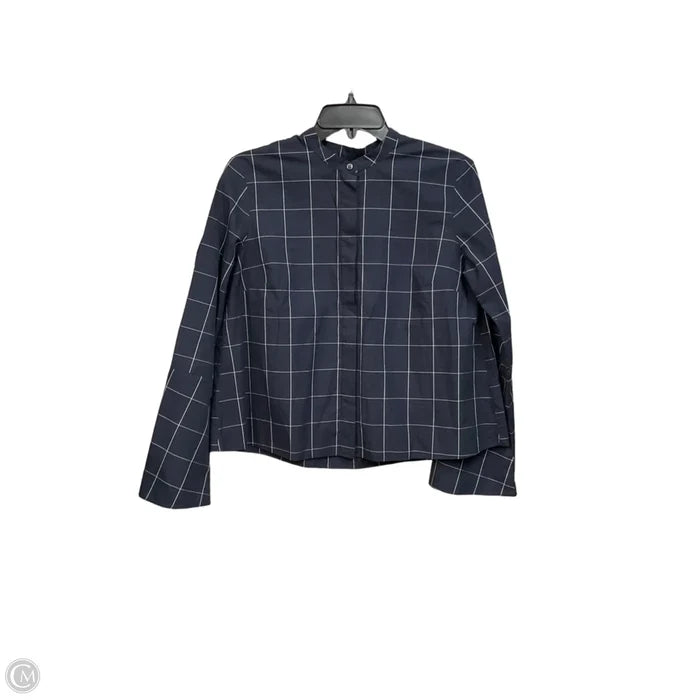 Blouse Long Sleeve By Madewell In Blue & White, Size: S