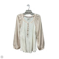 Blouse Long Sleeve By Meadow Rue In Beige, Size: Xl