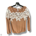 Blouse Long Sleeve By New York And Co In Tan, Size: Xs