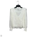 Blouse Long Sleeve By Nine West Apparel In Cream, Size: L