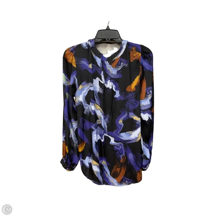 Blouse Long Sleeve By Nine West In Purple, Size: L