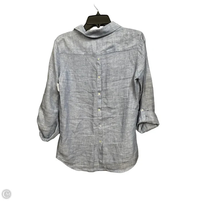 Blouse Long Sleeve By Sigrid Olsen In Blue, Size: S