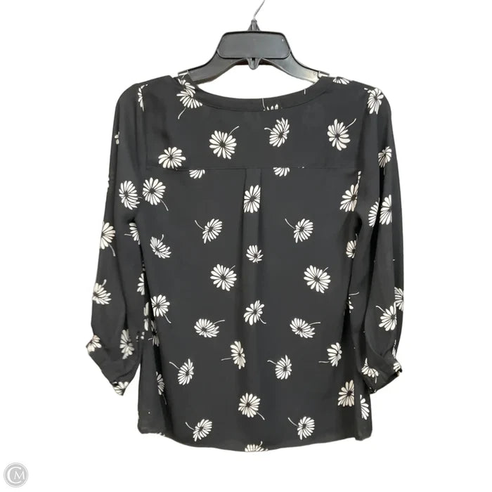 Blouse Long Sleeve By Talbots In Black, Size: Xsp