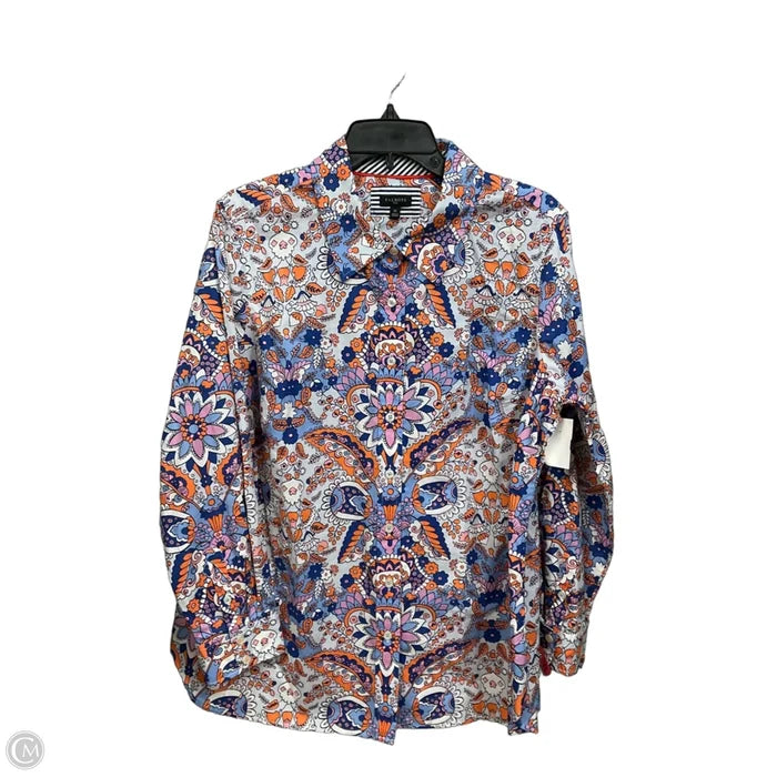 Blouse Long Sleeve By Talbots In Floral Print, Size: 1x