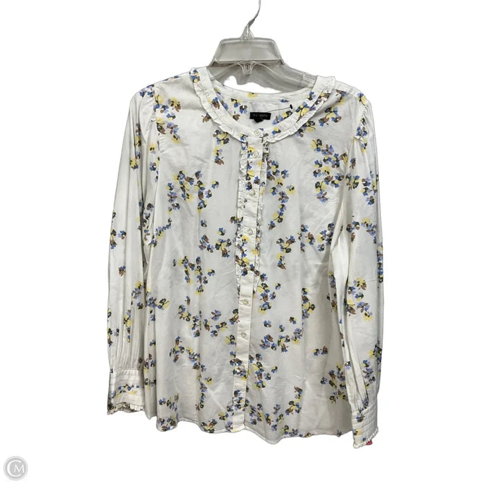 Blouse Long Sleeve By Talbots In Floral Print, Size: Xl