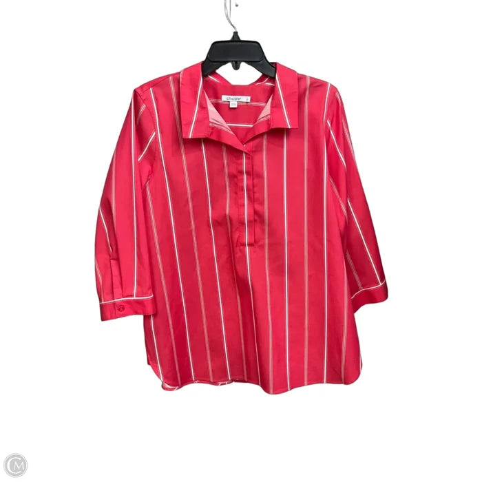 Blouse Long Sleeve By Talbots In Pink, Size: M