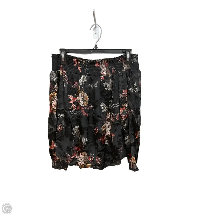 Blouse Long Sleeve By White House Black Market In Floral Print, Size: Xs