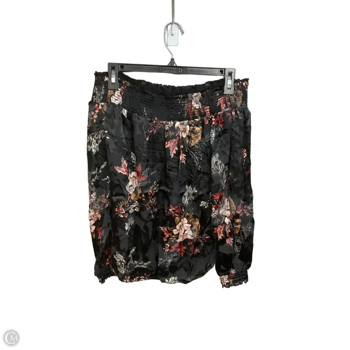 Blouse Long Sleeve By White House Black Market In Floral Print, Size: Xs