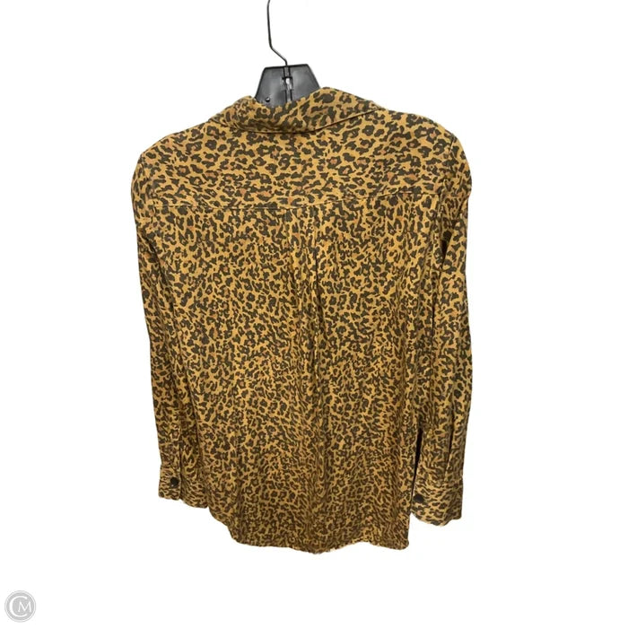 Blouse Long Sleeve By Zara Women In Animal Print, Size: S