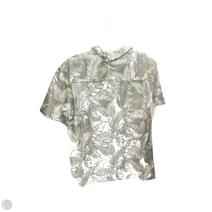 Blouse Short Sleeve By Clothes Mentor In Tropical Print, Size: M