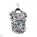 Blouse Short Sleeve By Liz Claiborne In Floral Print, Size: L