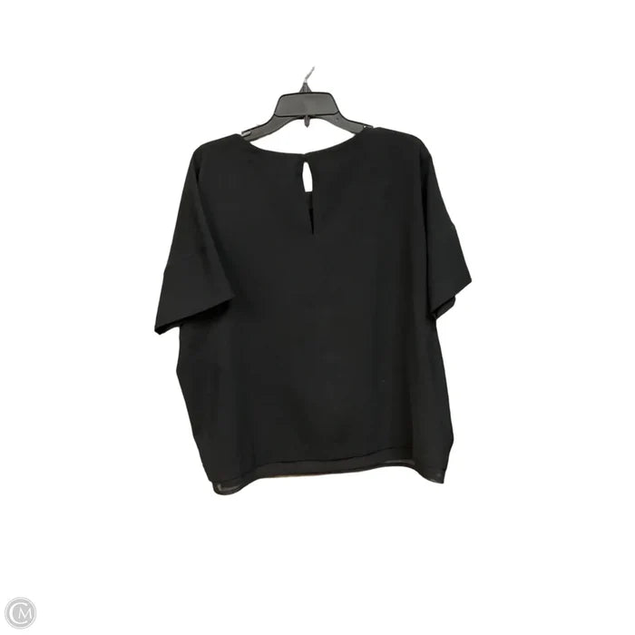Blouse Short Sleeve By Lululemon In Black, Size: M