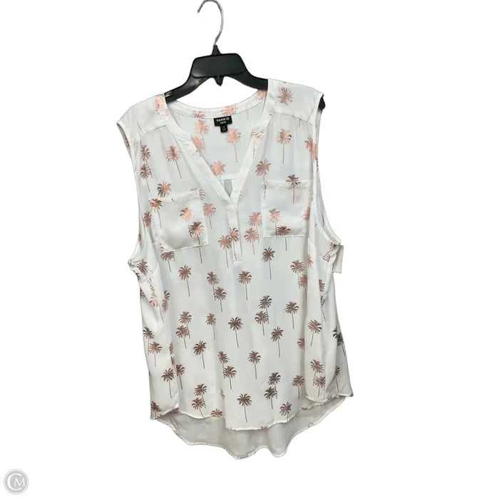 Blouse Sleeveless By Torrid In White, Size: 3x