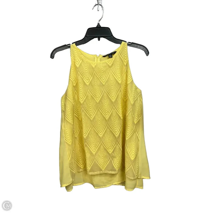 Blouse Sleeveless By Zac And Rachel In Yellow, Size: S