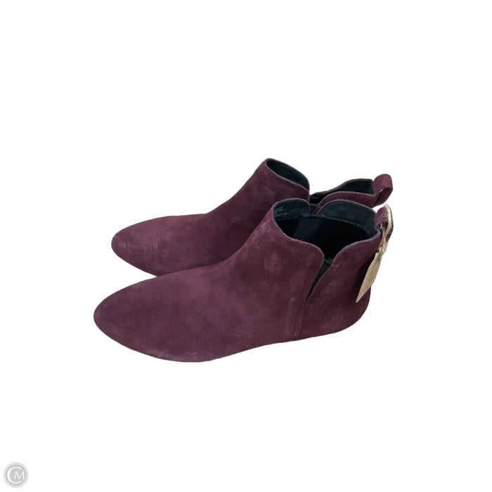 Boots Ankle Flats By Born In Maroon, Size: 8