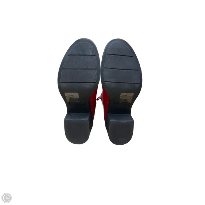 Boots Ankle Heels By Cme In Red, Size: 7
