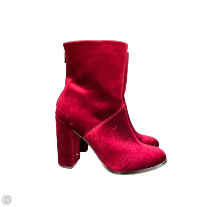 Boots Ankle Heels By Express In Red, Size: 8