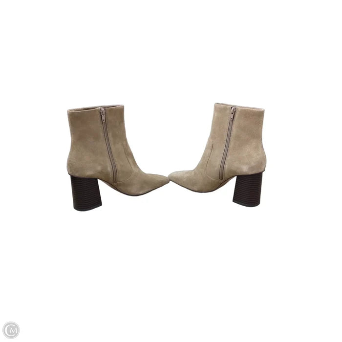 Boots Ankle Heels By Mng In Tan, Size: 10