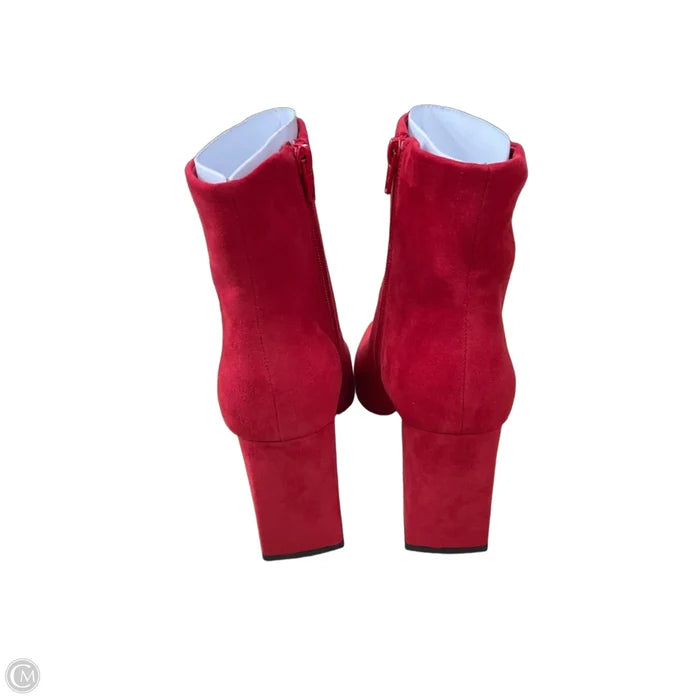 Boots Ankle Heels By Wild Pair In Red, Size: 9.5