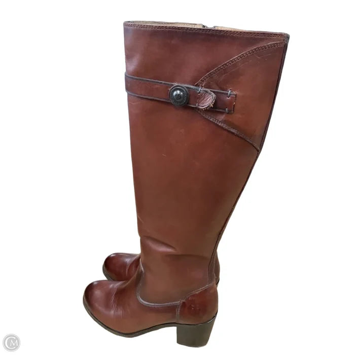 Boots Designer By Frye In Brown, Size: 7.5