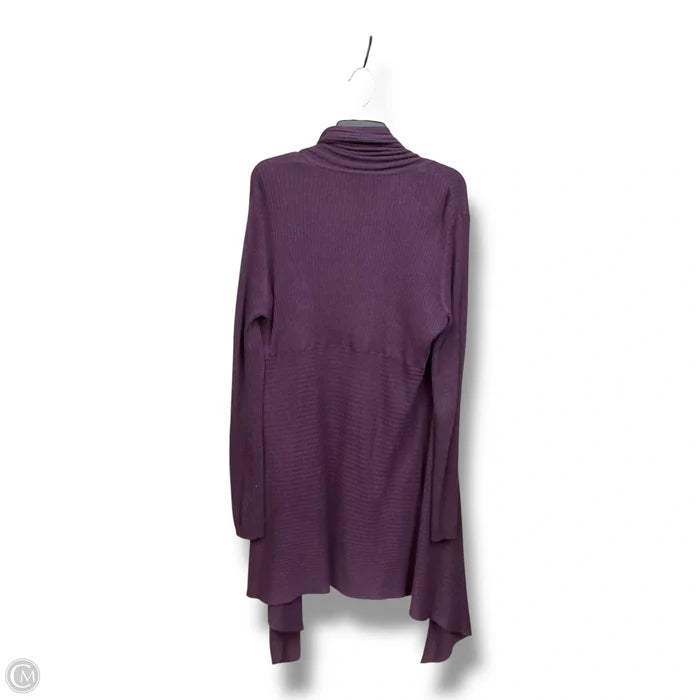 Cardigan By Apt 9 In Purple, Size: L