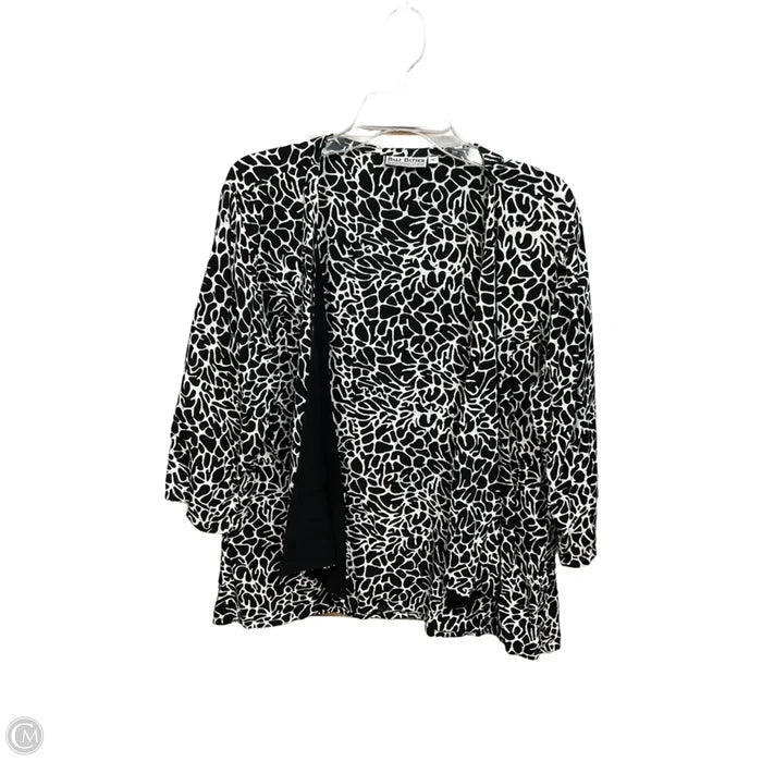 Cardigan By Clothes Mentor In Black & White, Size: Xl