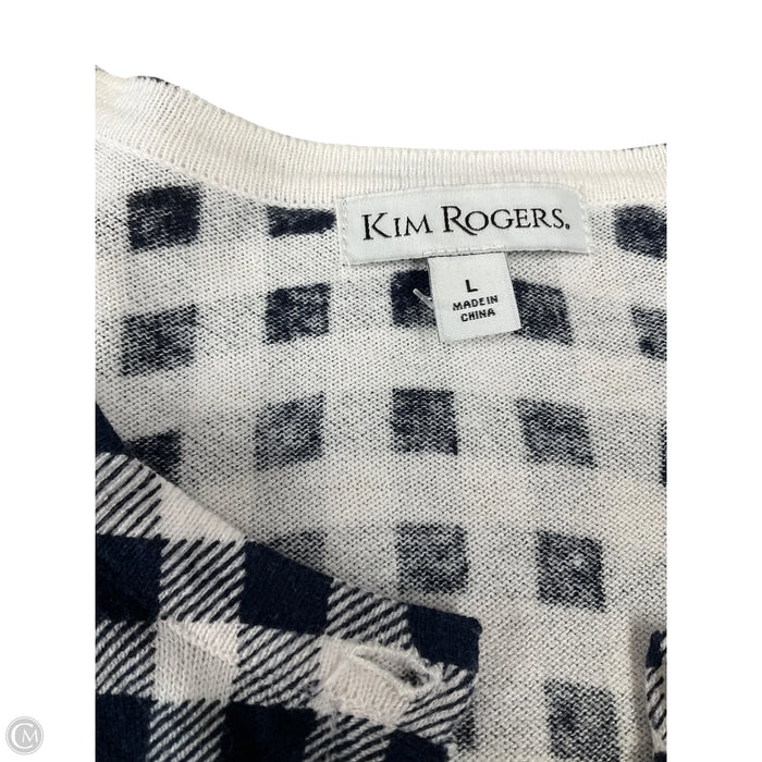 Cardigan By Kim Rogers In Checkered Pattern, Size: L
