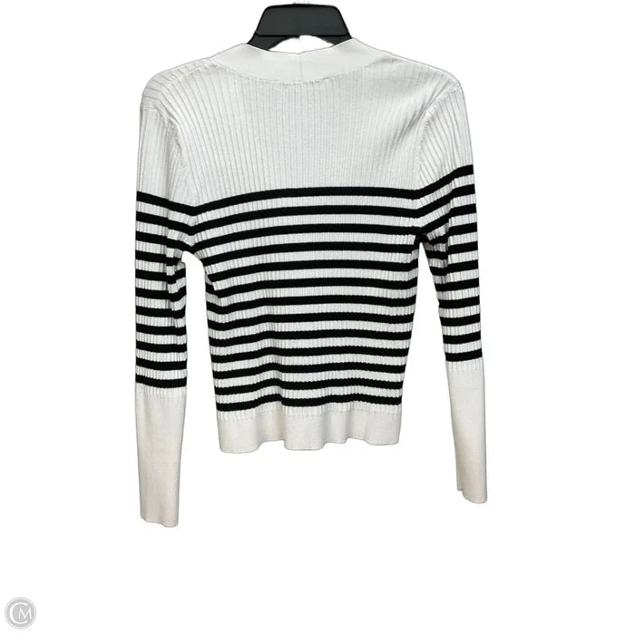 Cardigan By Loft In Striped Pattern, Size: M