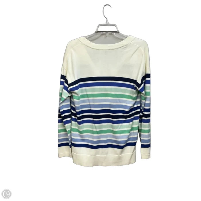 Cardigan By Talbots In Striped Pattern, Size: Mp