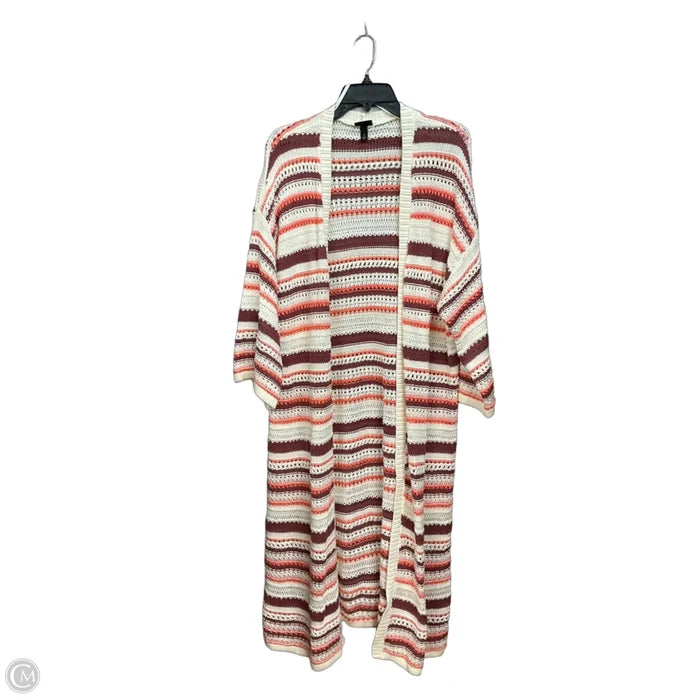 Cardigan By Torrid In Striped Pattern, Size: 2x
