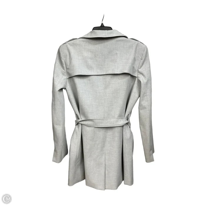 Coat Trench Coat By Calvin Klein In Grey, Size: Xl