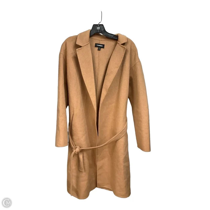 Coat Trench Coat By Express In Tan, Size: S