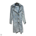 Coat Trench Coat By Stoosh In Blue Denim, Size: S