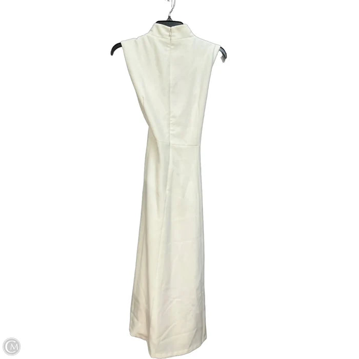 Dress Casual Maxi By Donna Karan In Cream, Size: L