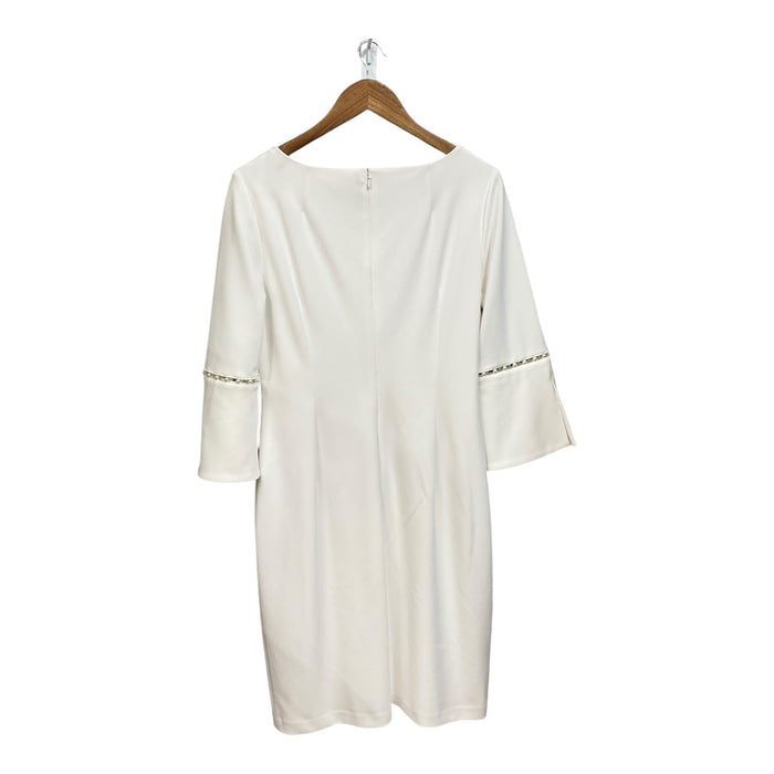Dress Casual Midi By Calvin Klein In White, Size: L