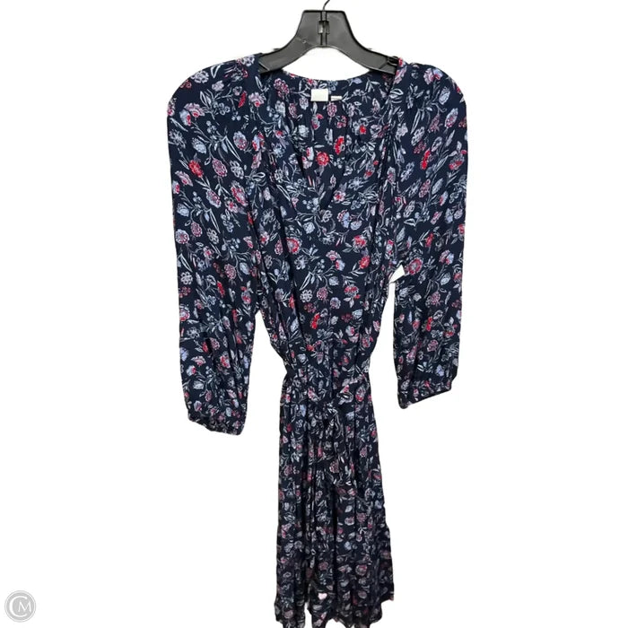 Dress Casual Midi By Gap In Blue, Size: M
