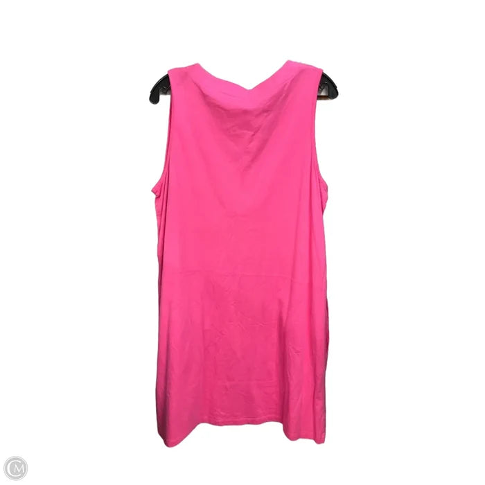 Dress Casual Midi By Lands End In Pink, Size: L