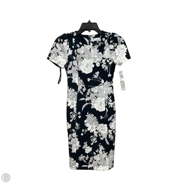 Dress Casual Short By Calvin Klein In Floral Print, Size: Xsp