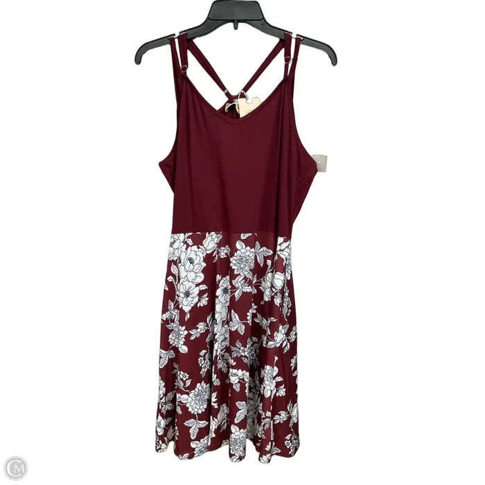Dress Casual Short By Clothes Mentor In Floral Print, Size: Xl