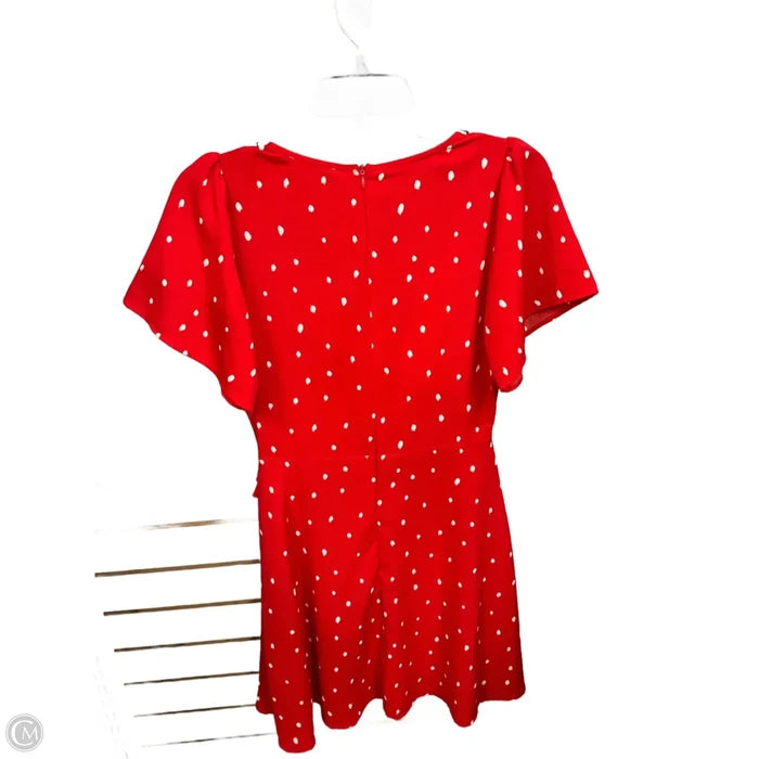 Dress Casual Short By Skies Are Blue In Red & White, Size: Xs