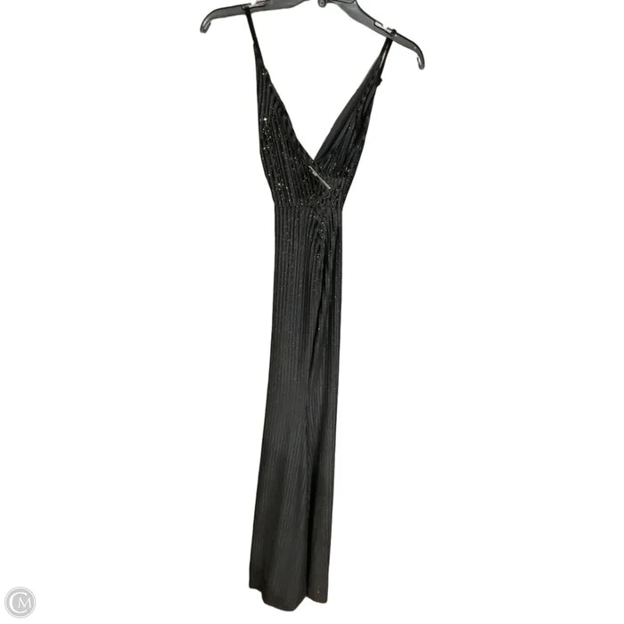 Dress Party Long By Windsor In Black & Gold, Size: S