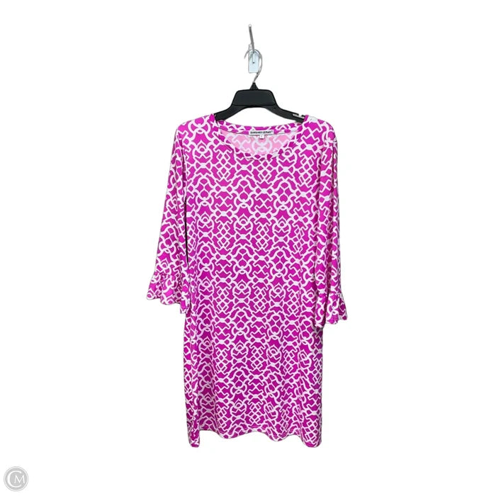 Dress Party Midi By Clothes Mentor In Purple & White, Size: L