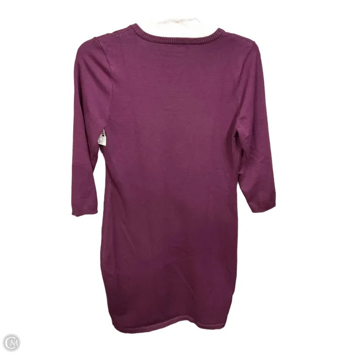 Dress Sweater By Calvin Klein In Purple, Size: M