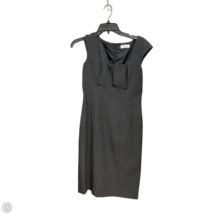 Dress Work By Calvin Klein In Grey, Size: Xs